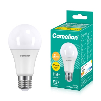 Лампа CAMELION LED11-A60/830/E27 220V 11W (1/10/100)