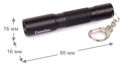 Фонарь CAMELION LED51532 черный LED XPE ZOOM 3 реж 1XLR03 алюм. откр. блистер