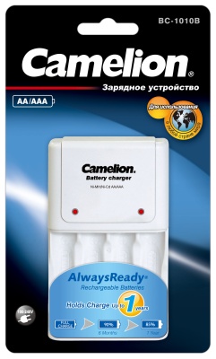 Зарядное устройство CAMELION BC-1010B, 2-4AA/AAA/200Ma /свет. индик. (1/8/32)