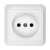 Розетка 1-местная б/з IP20 10А 250В, серия Альфа (керамика) белая (1/200)