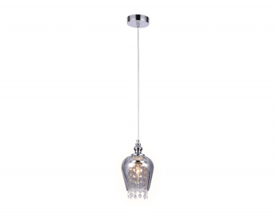 Светильник подвесной со сменной лампой Ambrella TR3609 CH/SM хром/дымчатый E27 max 40W D140*1000