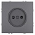 Розетка 1-местная с з/ш, б/з (механизм), СЗК, 250В, 16А, серия Эмили RST16-5109-10ZK платиново-серый