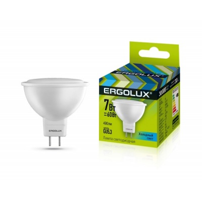 Лампа Ergolux LED-JCDR-7W-GU5.3-4K JCDR 172-265V