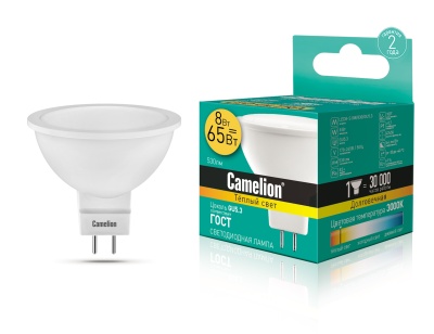 Лампа CAMELION LED8-S108/830/GU5.3 220V 8W