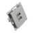 Розетка (механизм) 2-местная USB, серия Катрин, GLS10-7115-03, серебро