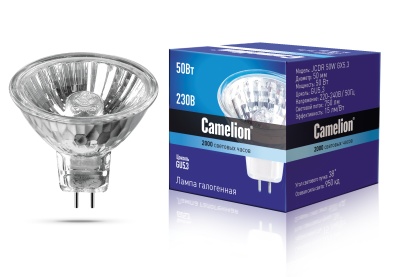Лампа CAMELION JCDR 50W 220V G5.3 (10/200)