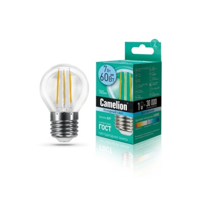 Лампа CAMELION LED7-G45-FL/845/E27 220V 7W ()