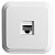 Розетка компьютерная 1-местная RJ-45, PST00-21-20, белый, серия БРЕСТ