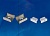 Крепежные скобы для алюминиевого профиля пластик 4 шт UFE-N02 SILVER A POLYBAG