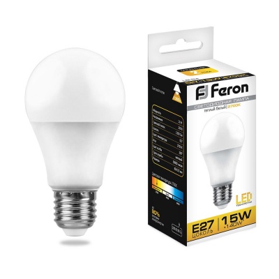 Лампа светодиодная FERON LB-94 45LED/15W 230V E27 2700K A60