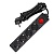 Удлинитель UNIEL S-GCD4-3B BLACK шнур 3м., 4 гнезда, с/з. Черный. серии Standart