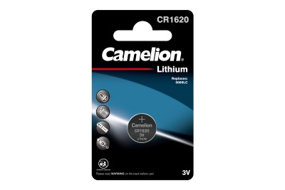 Батарейка CAMELION CR1620 BL-1, 3V литиевая (10/1800)