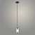 Подвес 74338/1P PL BK+SN NK черный/никель 1х60W E14 d80 h900, GAN22