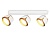 Спот настенно-потолочный AMBRELLA TN71235/3 WH/GD бел/золото GX53/3 380*100*147 поворотный