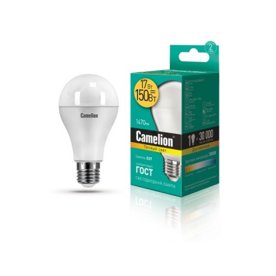 Лампа CAMELION LED17-A65/830/E27 220V 17W (1/10/100)