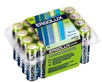 Батарейка Ergolux LR6 Alkaline BP-24, 1.5В  NEW 