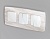 OP1030 Лицевая панель OMEGA (Белый глянец) для 2-кл выключателей QUANT