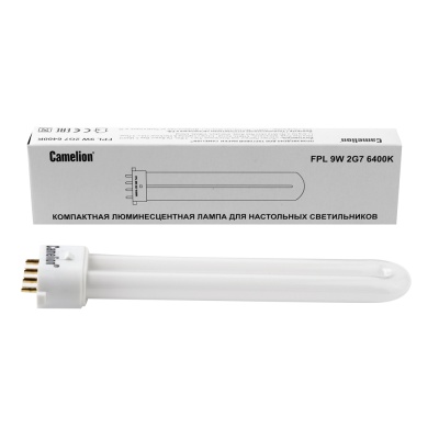 Лампа энергосберегающая CAMELION FPL 9W 2G7 6400K (для KD-021) (20/200)