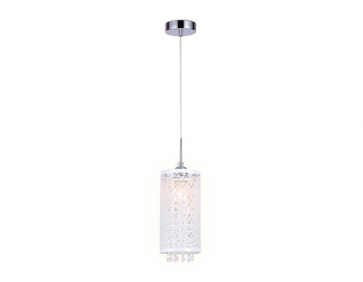 Светильник подвесной со сменной лампой Ambrella TR3636 CH/WH хром/белый E14 max 40W D130*1100