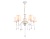 Подвесная люстра с абажуром и хрусталем Ambrella TR4603/5 WH белый E27/5 max 40W D620*865
