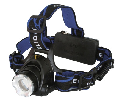 Фонарь ULTRAFLASH E150 аккум. 220В, черн., CREE 3W, фокус, 2ак 3 реж.,  пласт. бокс