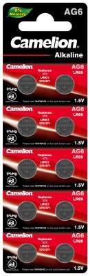 Батарейка CAMELION G6 BL-10 Mercury Free (AG6-BP10(0%Hg),  371A/LR921/171 для часов