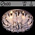 Люстра 55545/600 CR хром 8х40W E14 LED-WT ПДУ d600, SDA20