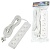 Удлинитель UNIEL S-CU5-5 WHITE шнур 5м., 5 гнезд, 10A, б/з. Белый. серии Ultra