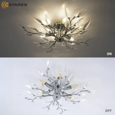 Люстра ESTARES VIOLA 6xE14-600х150-CHROME/CRYSTAL-220-IP20