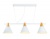 Светильник подвесной в стиле лофт Ambrella TR8196/3 WH/LW белый/светлое дерево E27*3 max 40W