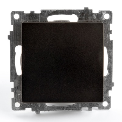 Выключатель (механизм) 1-клавишный, серия Катрин, GLS10-7103-05, черный (10/200)