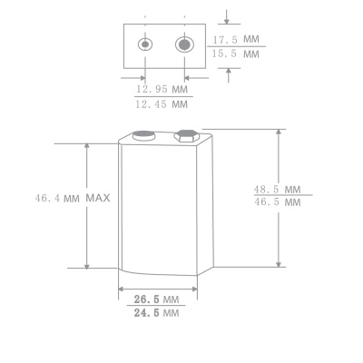 Батарейка CAMELION 6F22 Blue BL-1, 9В (12/240)