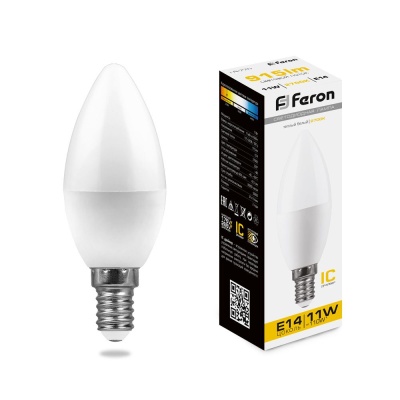 Лампа светодиодная FERON LB-770 11W 230V E14 2700K C35