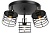 Спот настенно-потолочный AMBRELLA TR8092/3 BK/CH черный/хром E27*3 max 40W D372*190 в стиле лофт