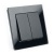 Выключатель 2-клавишный, серия Катрин, GLS10-7004-05, черный (10/100)