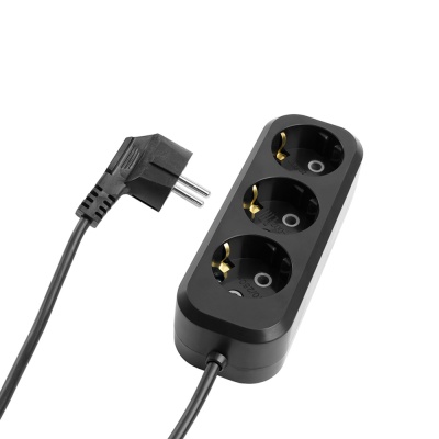 Удлинитель Home 3-местный с/з 3x0,75, 5м, черный, HM01-31-05 (У10-002)