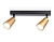 Светильник накладной AMBRELLA TA13146/2 BK/GD черный/золото GU10/2 max 12W 295*60*130 пов. на планке