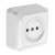 Розетка 1-местная б/з IP20 10А 250В, серия Альфа (керамика) белая (1/200)